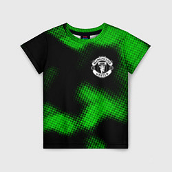 Футболка детская Manchester United sport halftone, цвет: 3D-принт