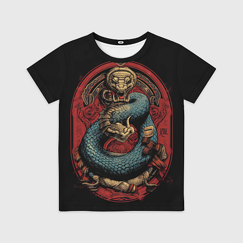 Детская футболка Боевой дракон Муай-тай / 3D-принт – фото 1