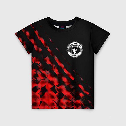 Детская футболка Manchester United sport grunge / 3D-принт – фото 1