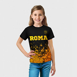 Футболка детская Roma - gold gradient посередине, цвет: 3D-принт — фото 2