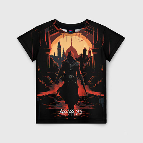 Детская футболка Assassins creed заброшенный старый город / 3D-принт – фото 1