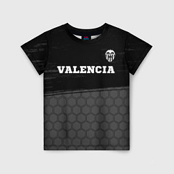 Футболка детская Valencia sport на темном фоне посередине, цвет: 3D-принт