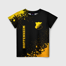 Футболка детская Hoffenheim - gold gradient вертикально, цвет: 3D-принт