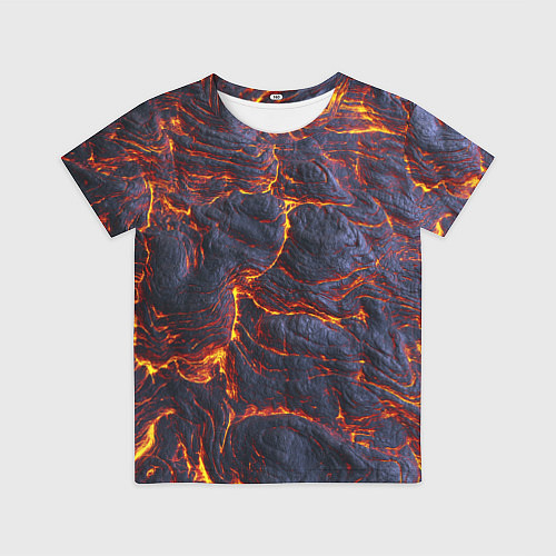 Детская футболка Вулканическая лава / 3D-принт – фото 1