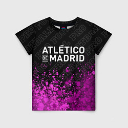 Футболка детская Atletico Madrid pro football посередине, цвет: 3D-принт