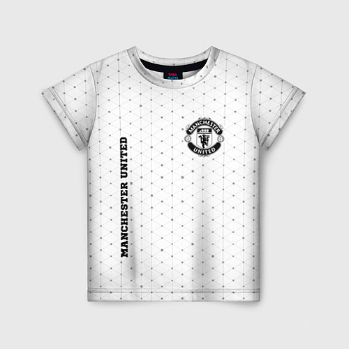 Детская футболка Manchester United sport на светлом фоне вертикальн / 3D-принт – фото 1