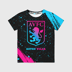 Детская футболка Aston Villa - neon gradient