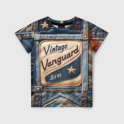 Футболка детская Vintage vanguard jeans - patchwork, цвет: 3D-принт