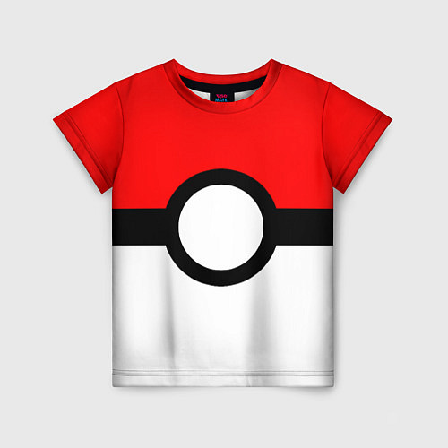 Детская футболка Pokeball texture / 3D-принт – фото 1