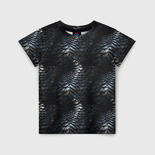 Детская футболка Блестящая металлическая броня / 3D-принт – фото 1