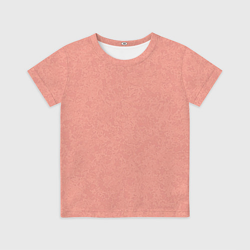 Детская футболка Однотонный персиковый текстура / 3D-принт – фото 1