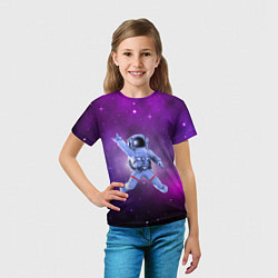 Футболка детская Космический рок eee космонавт, цвет: 3D-принт — фото 2