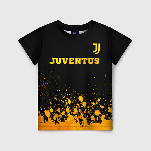 Детская футболка Juventus - gold gradient посередине / 3D-принт – фото 1