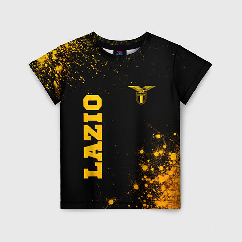 Детская футболка Lazio - gold gradient вертикально / 3D-принт – фото 1