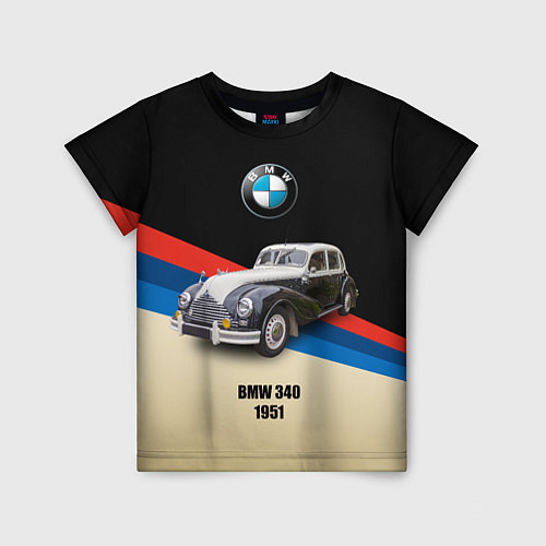 Детская футболка Винтажный автомобиль BMW 340 / 3D-принт – фото 1