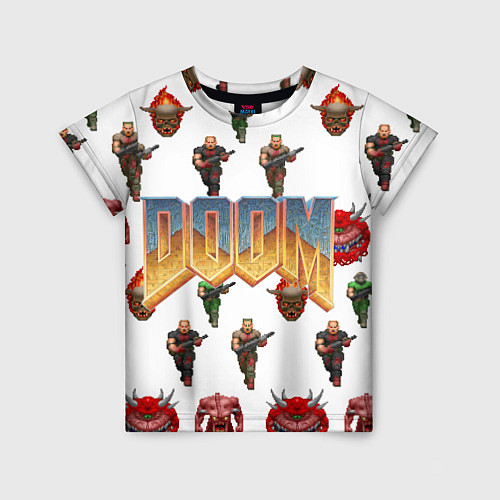 Детская футболка Doom 1993 паттерн / 3D-принт – фото 1