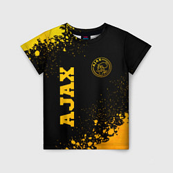 Детская футболка Ajax - gold gradient вертикально