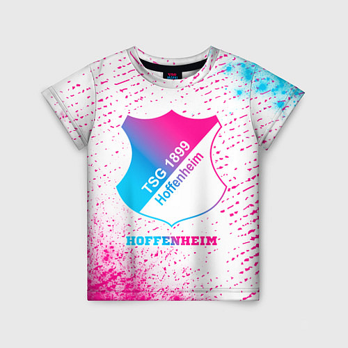 Детская футболка Hoffenheim neon gradient style / 3D-принт – фото 1