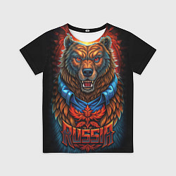 Футболка детская Военный русский медведь, цвет: 3D-принт