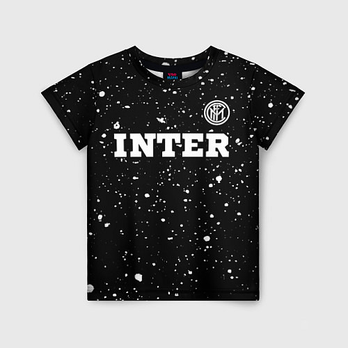 Детская футболка Inter sport на темном фоне посередине / 3D-принт – фото 1