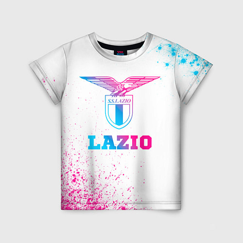 Детская футболка Lazio neon gradient style / 3D-принт – фото 1