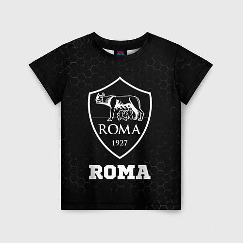 Детская футболка Roma sport на темном фоне / 3D-принт – фото 1