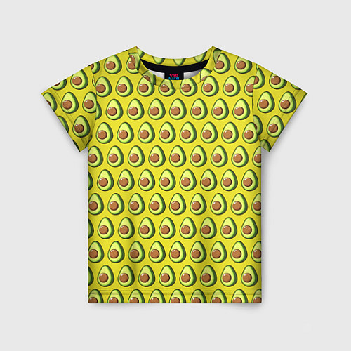 Детская футболка Паттерн с авокадо в разрезе / 3D-принт – фото 1