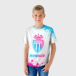 Футболка детская Monaco neon gradient style, цвет: 3D-принт — фото 2