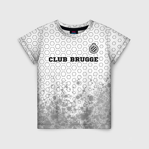 Детская футболка Club Brugge sport на светлом фоне посередине / 3D-принт – фото 1