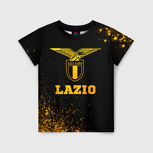 Детская футболка Lazio - gold gradient / 3D-принт – фото 1