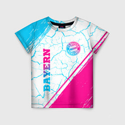 Детская футболка Bayern neon gradient style вертикально