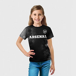 Футболка детская Arsenal sport на темном фоне посередине, цвет: 3D-принт — фото 2