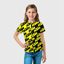 Футболка детская KTU жёлто чёрный стиль, цвет: 3D-принт — фото 2