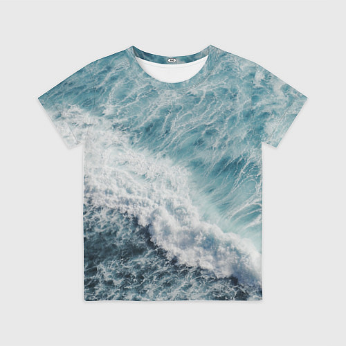 Детская футболка Морская бирюзовая волна / 3D-принт – фото 1