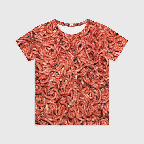 Детская футболка Мясной фарш текстура / 3D-принт – фото 1