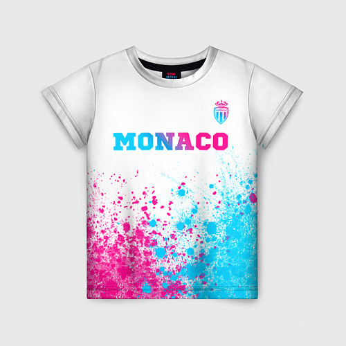 Детская футболка Monaco neon gradient style посередине / 3D-принт – фото 1