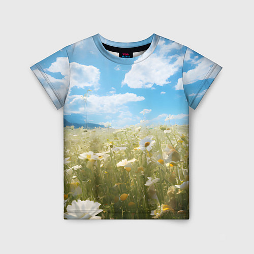 Детская футболка Ромашковое поле / 3D-принт – фото 1