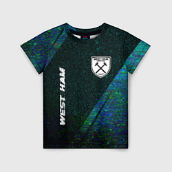 Детская футболка West Ham glitch blue