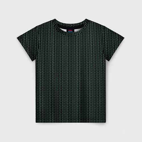 Детская футболка Чёрный в мелкие полоски / 3D-принт – фото 1