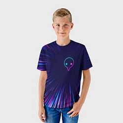Футболка детская Evangelion neon blast lines, цвет: 3D-принт — фото 2