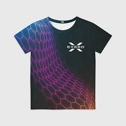 Футболка детская Exeed neon hexagon, цвет: 3D-принт