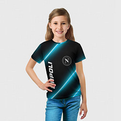 Футболка детская Napoli неоновые лампы, цвет: 3D-принт — фото 2