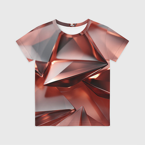 Детская футболка Рубиновые пирамидки / 3D-принт – фото 1