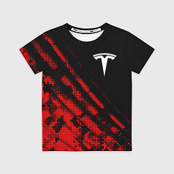 Футболка детская Tesla sport grunge, цвет: 3D-принт