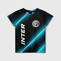 Футболка детская Inter неоновые лампы, цвет: 3D-принт