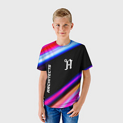Футболка детская Architects neon rock lights, цвет: 3D-принт — фото 2