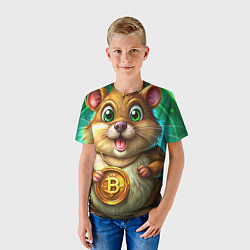 Футболка детская Хомяк в крипте, цвет: 3D-принт — фото 2