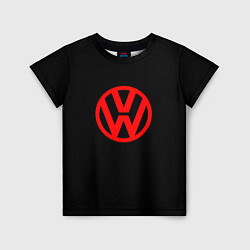 Футболка детская Volkswagen red logo, цвет: 3D-принт