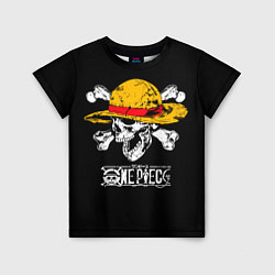 Футболка детская One piece - череп и кости, цвет: 3D-принт