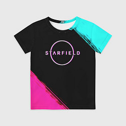 Футболка детская Starfield neon, цвет: 3D-принт
